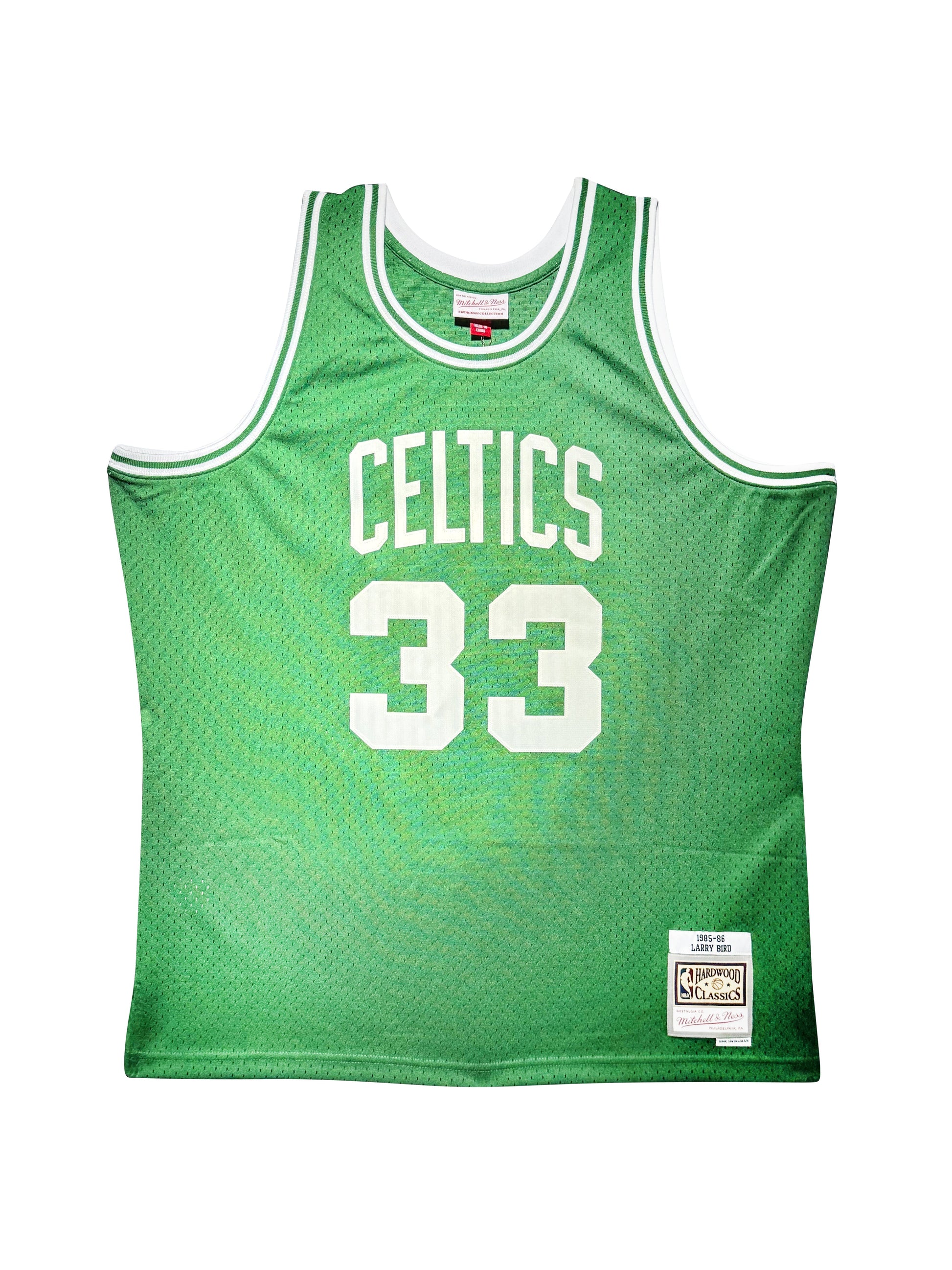 Maillot Mitchell and Ness Authentique Domicile signe par Larry Bird certifie par Larry Bird authentic-signatures