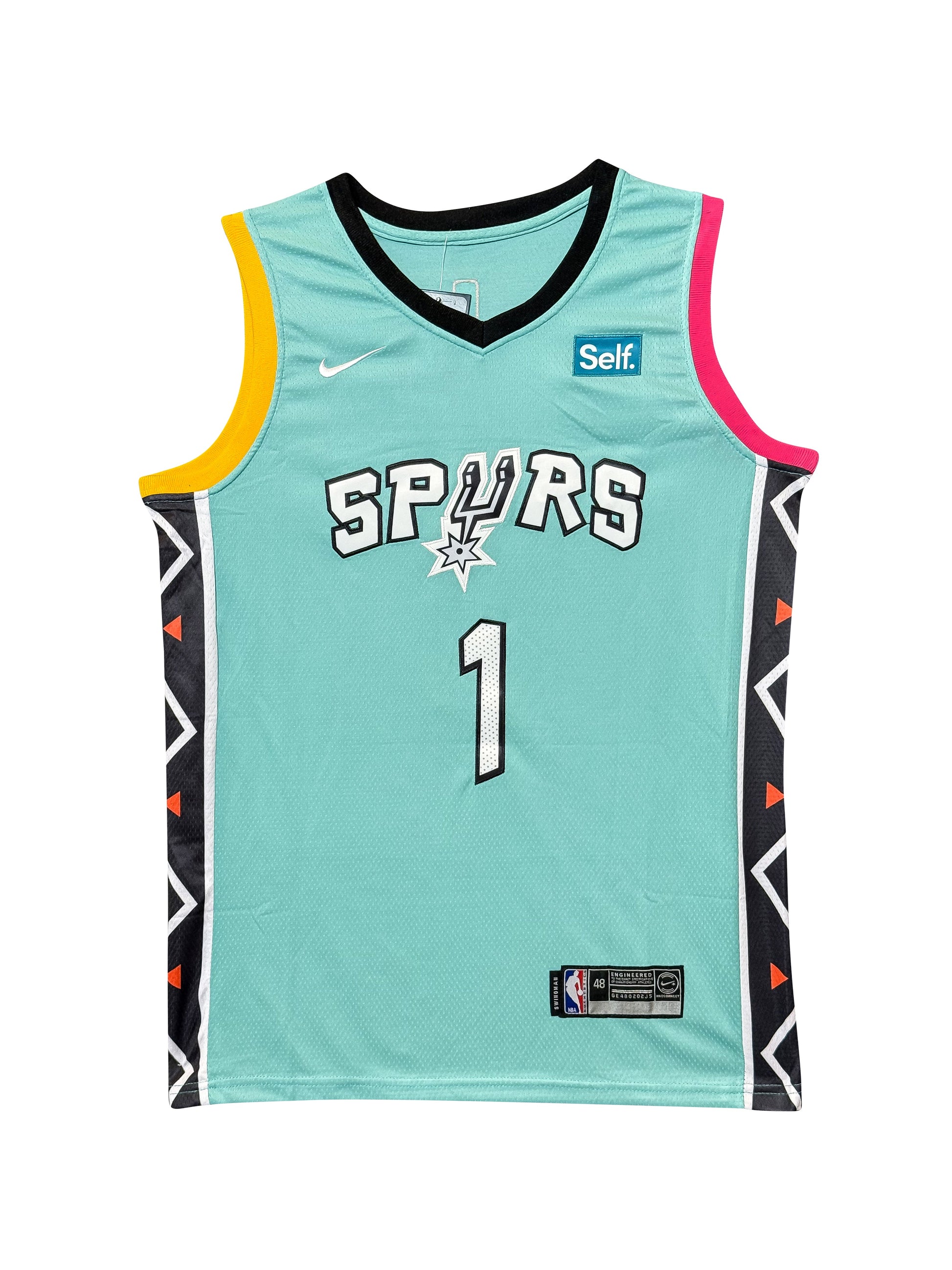 Maillot Authentique San Antonio Spurs signé par Victor WEMBANYAMA et certifié par Beckett authentic-signatures