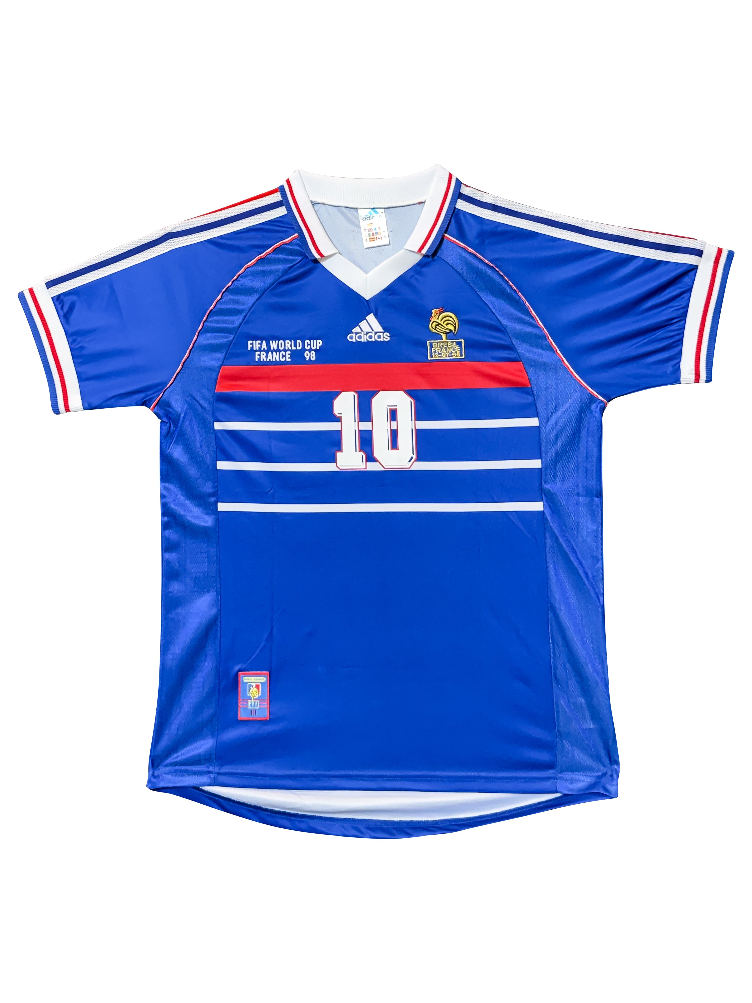 France 1998 World Cup Final Jersey signed by Zinedine Zidane and certi