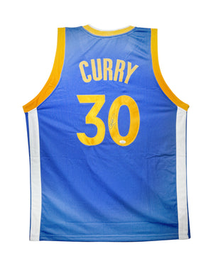 Maillot Custom Golden State Warriors signe par Stephen Curry certifie par JSA
