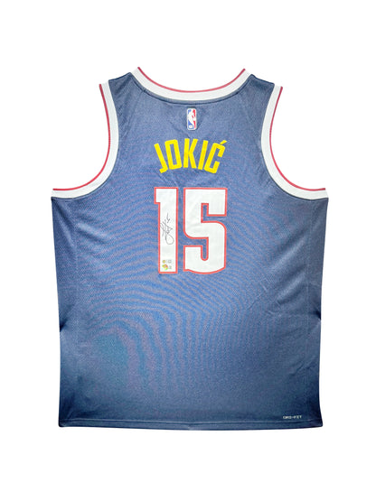 Maillot Authentique Domicile Denver Nuggets signe par Nikola Jokic certifie par Beckett authentic-signatures