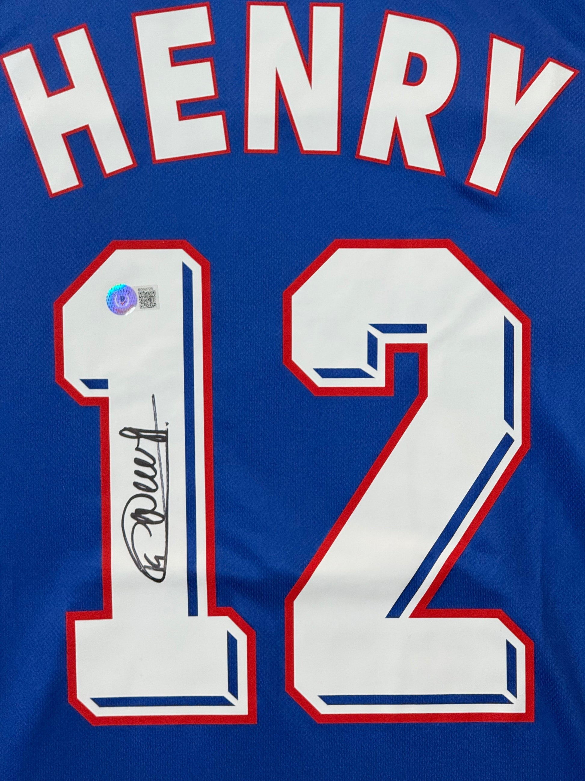 Maillot Authentique Equipe de France Finale Coupe du Monde 1998 signé par Thierry Henry et certifié par Beckett authentic-signatures