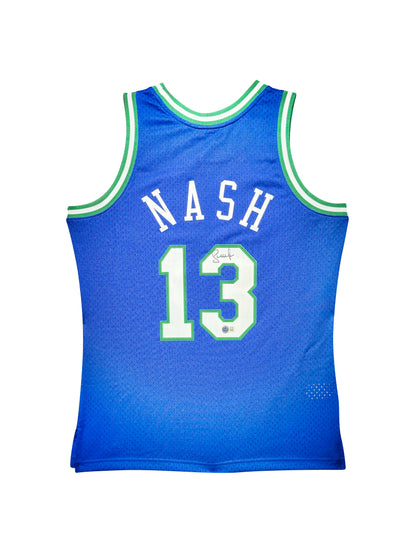 Maillot Authentique Mitchell and Ness Dallas Mavericks signe par Steve Nash et certifie par Beckett authentic-signatures