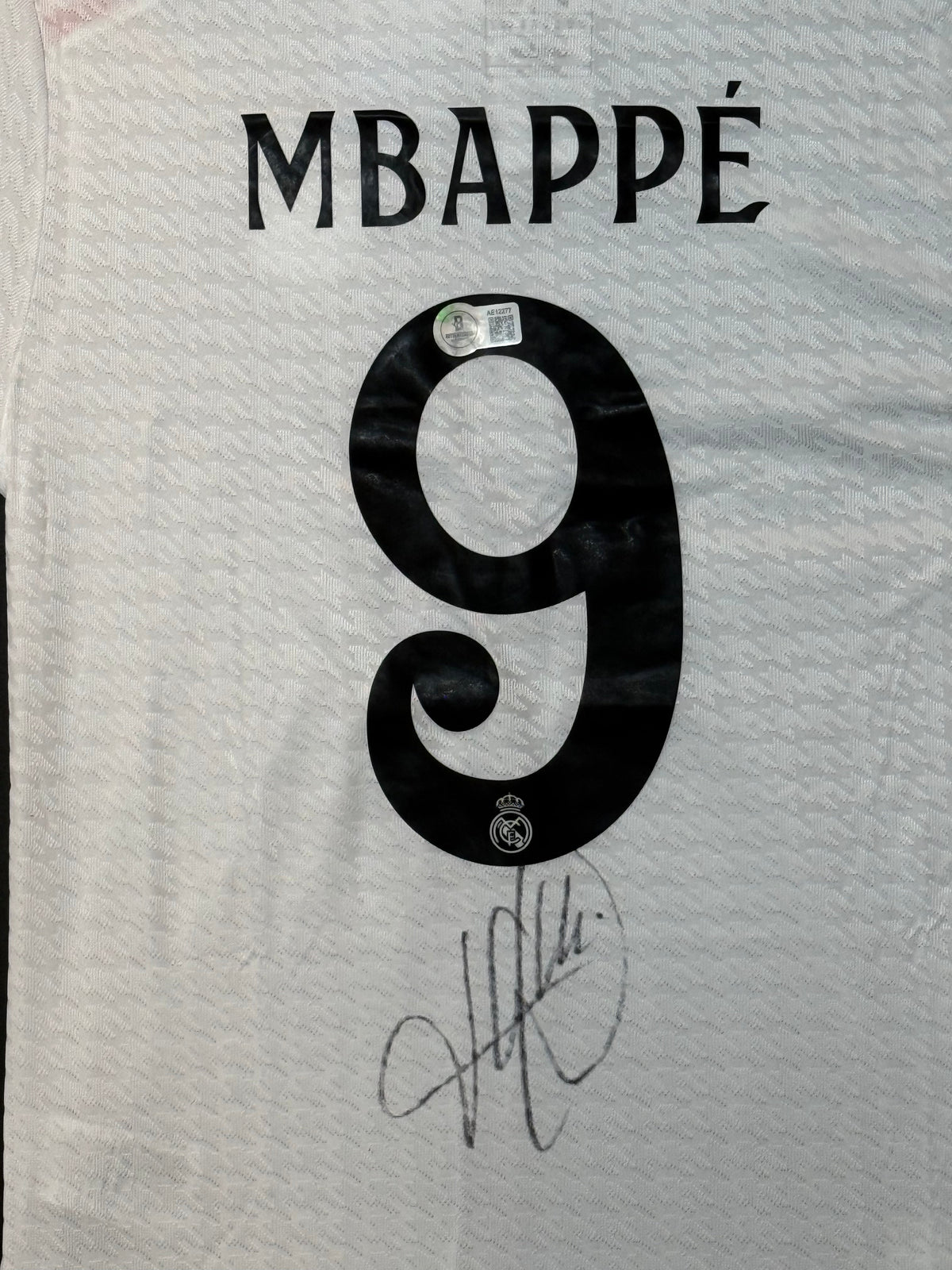 Kylian Mbappé Signed Authentic Real Madrid Jersey, Certified by Beckett authentic-signatures Football Authentic Signatures