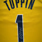 Maillot Custom Domicile Indiana Pacers signe par Obi Toppin certifie par Beckett