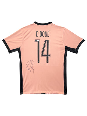Maillot Authentique Paris Saint Germain signé par Desire Doue et certifié par JSA authentic-signatures