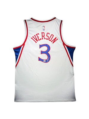 Maillot Authentique Domicile Philapelphia 76ers signe par Allen Iverson certifie par JSA