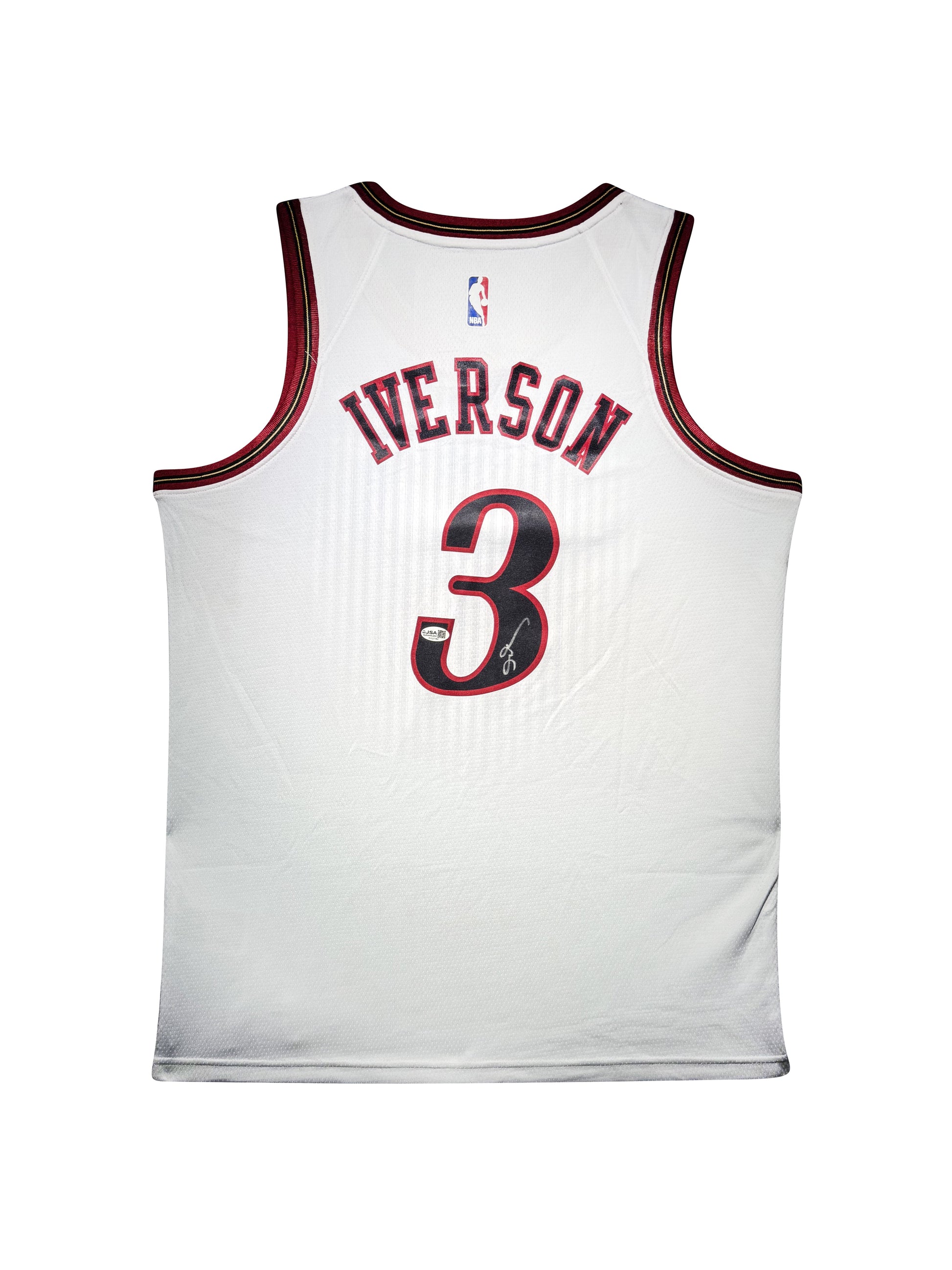 Maillot Authentique Domicile Philapelphia 76ers signe par Allen Iverson certifie par JSA authentic-signatures