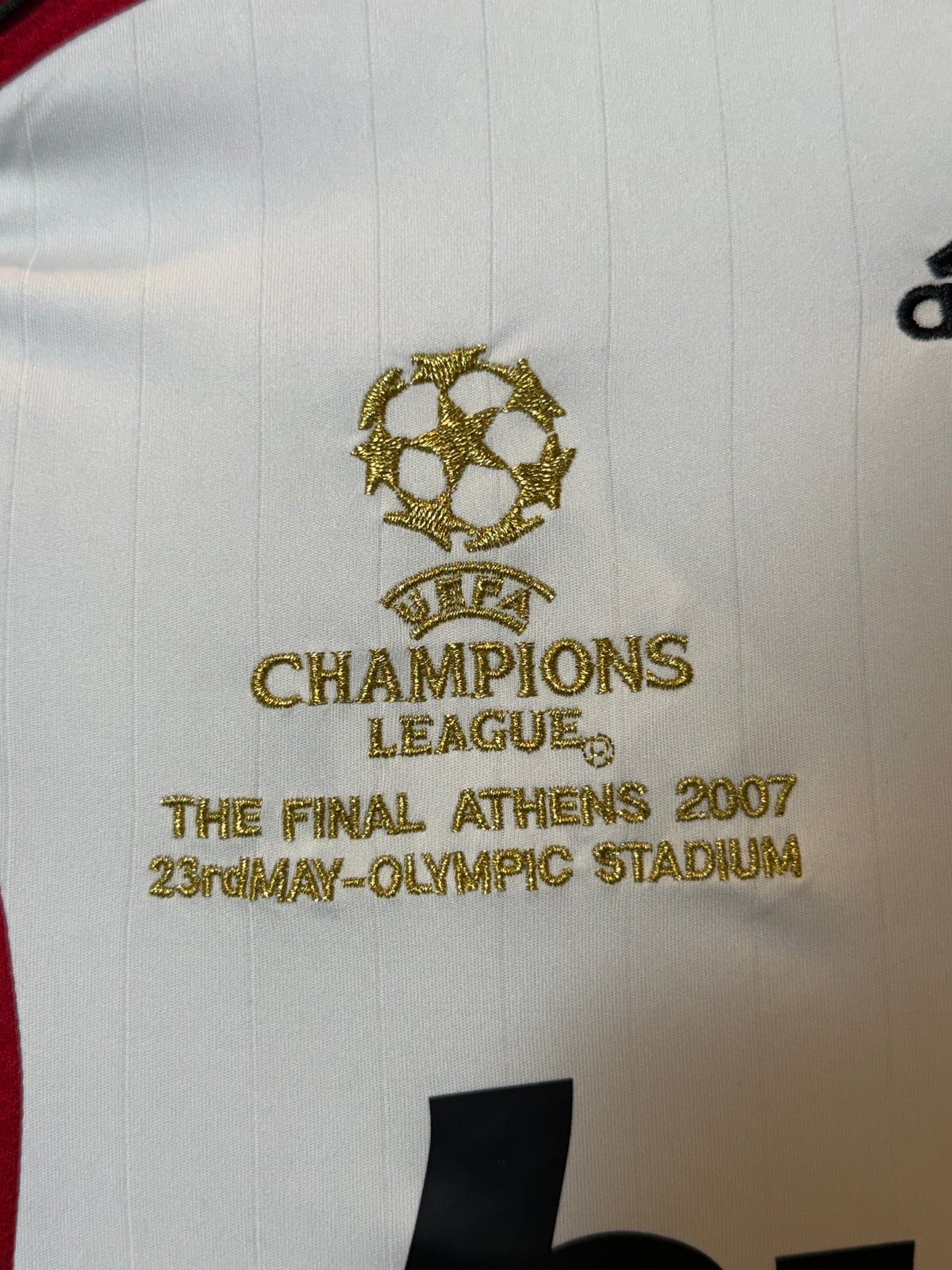Alessandro Nesta Signed Authentic Champions League Final 2007 AC Milan Jersey, Certified by Beckett authentic-signatures F...
