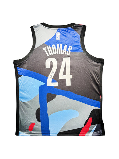 Maillot Authentique Brooklyn Nets signe par cam Thomas et certifie par JSA authentic-signatures
