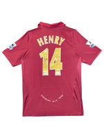 Maillot Authentique Arsenal Highbury saison 2005-2006 signé par Thierry Henry et certifié par Beckett authentic-signatures