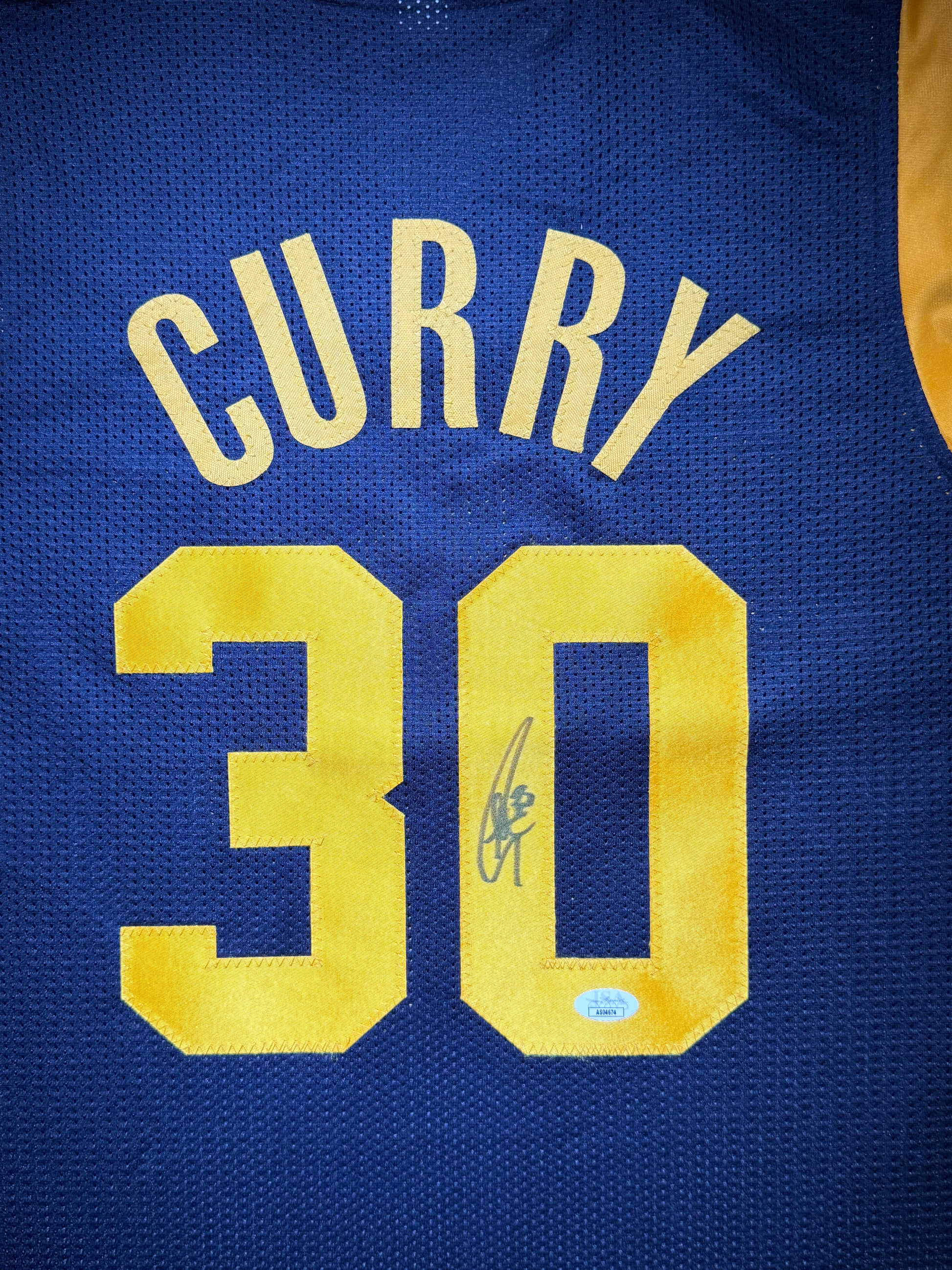 Maillot Custom Golden Sate Warriors signe par Stephen Curry et certifie par JSA authentic-signatures