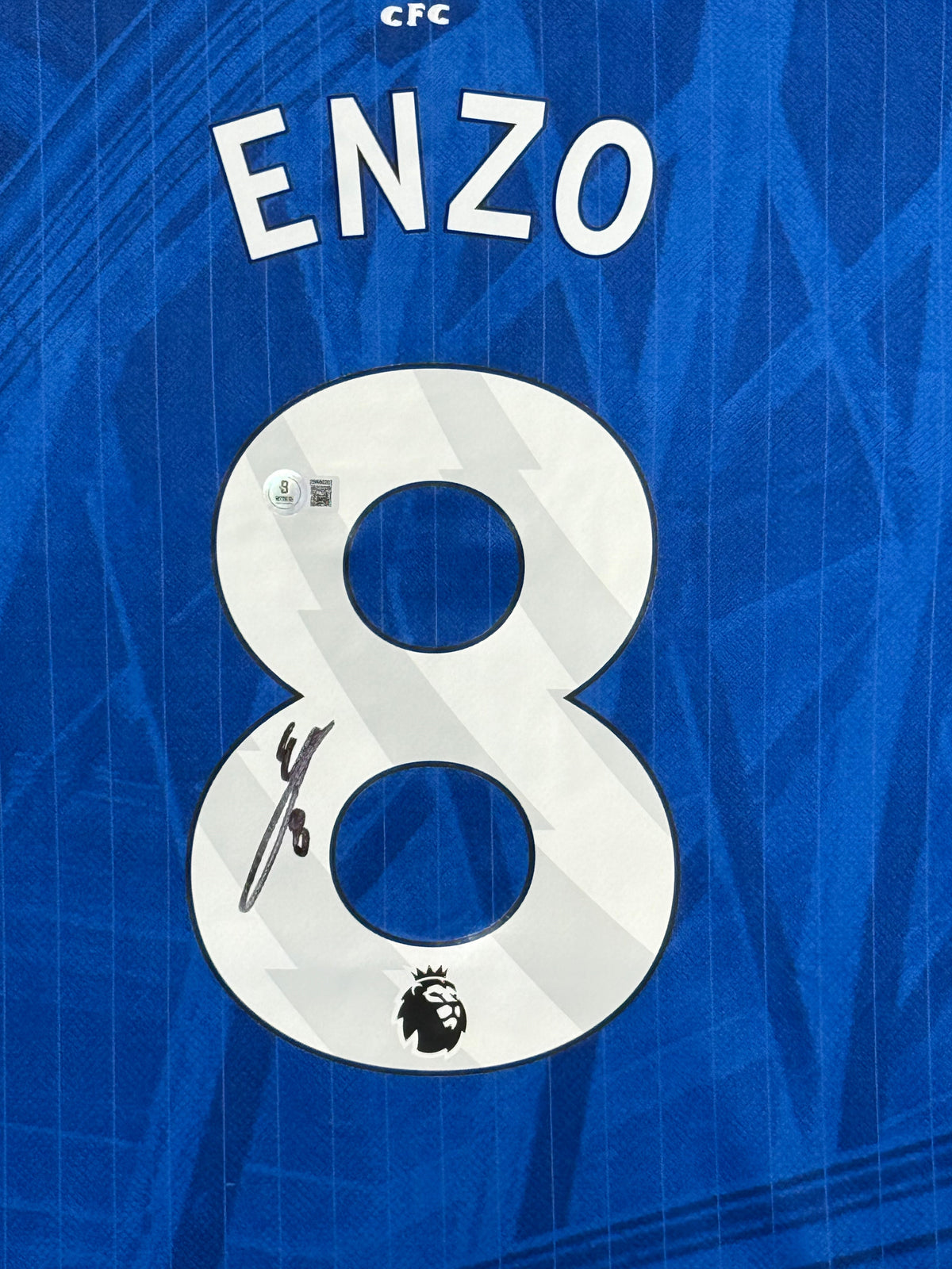 Enzo Fernandez Signed Authentic Chelsea Jersey, Certified by Beckett authentic-signatures Football Authentic Signatures