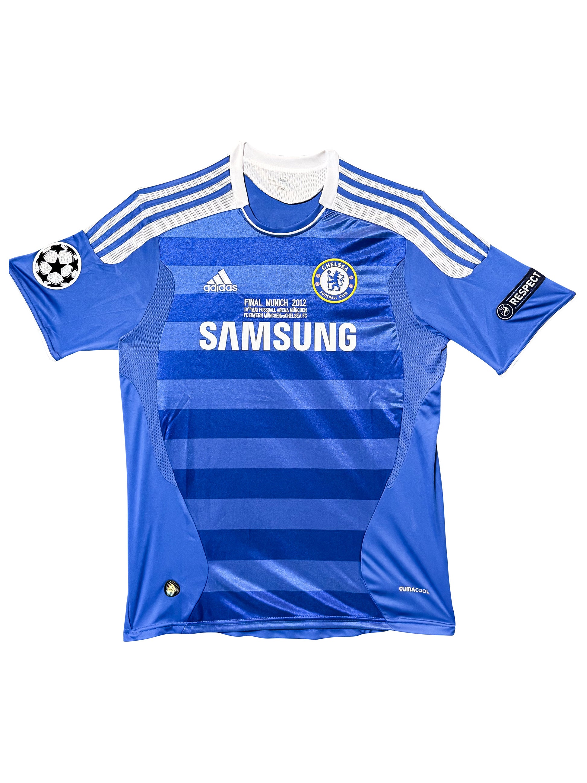 Maillot Authentique Chelsea FC finale Champions League 2012 signé par Didier Drogba et certifié par Beckett authentic-signatures