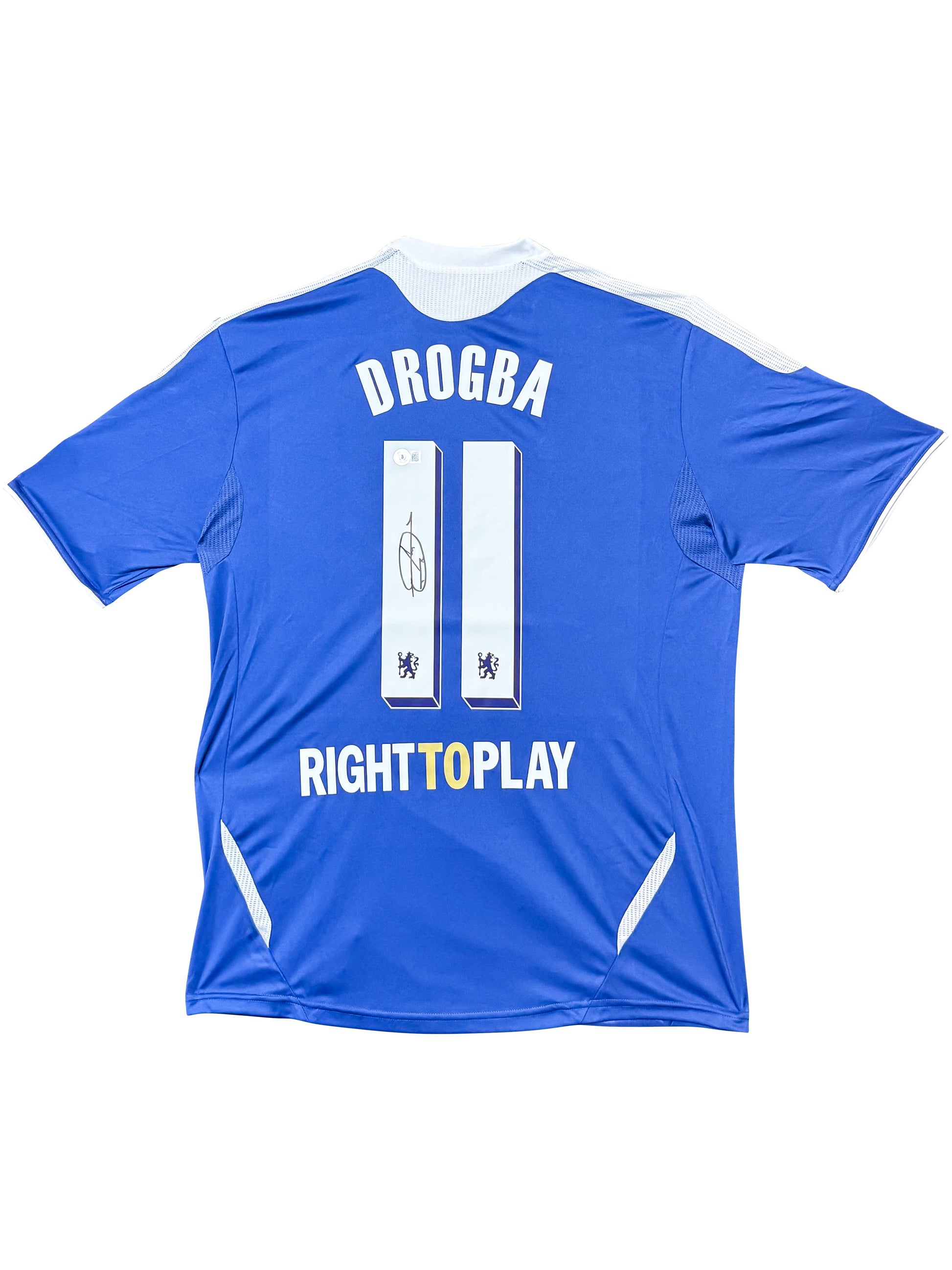 Maillot Authentique Chelsea FC finale Champions League 2012 signé par Didier Drogba et certifié par Beckett authentic-signatures