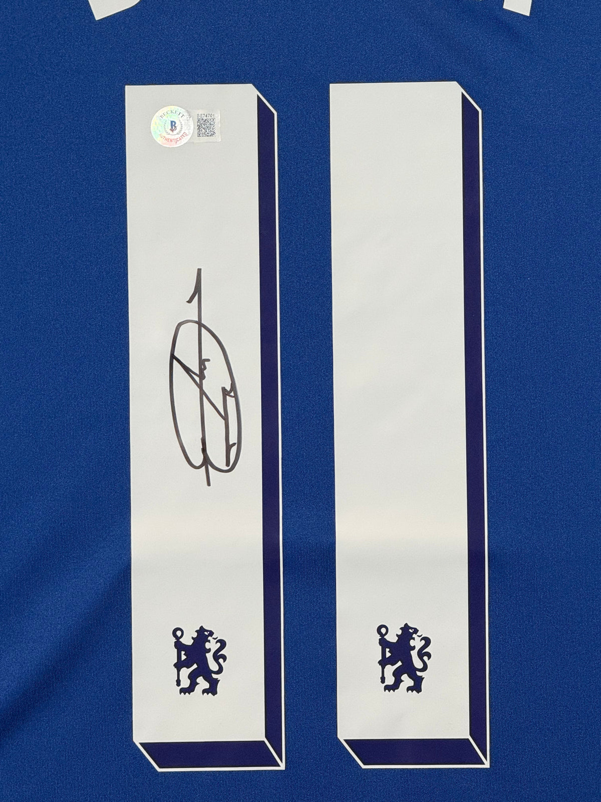 Didier Drogba Signed Authentic Champions League Final 2012 Chelsea Jersey, Certified by Beckett authentic-signatures Footb...