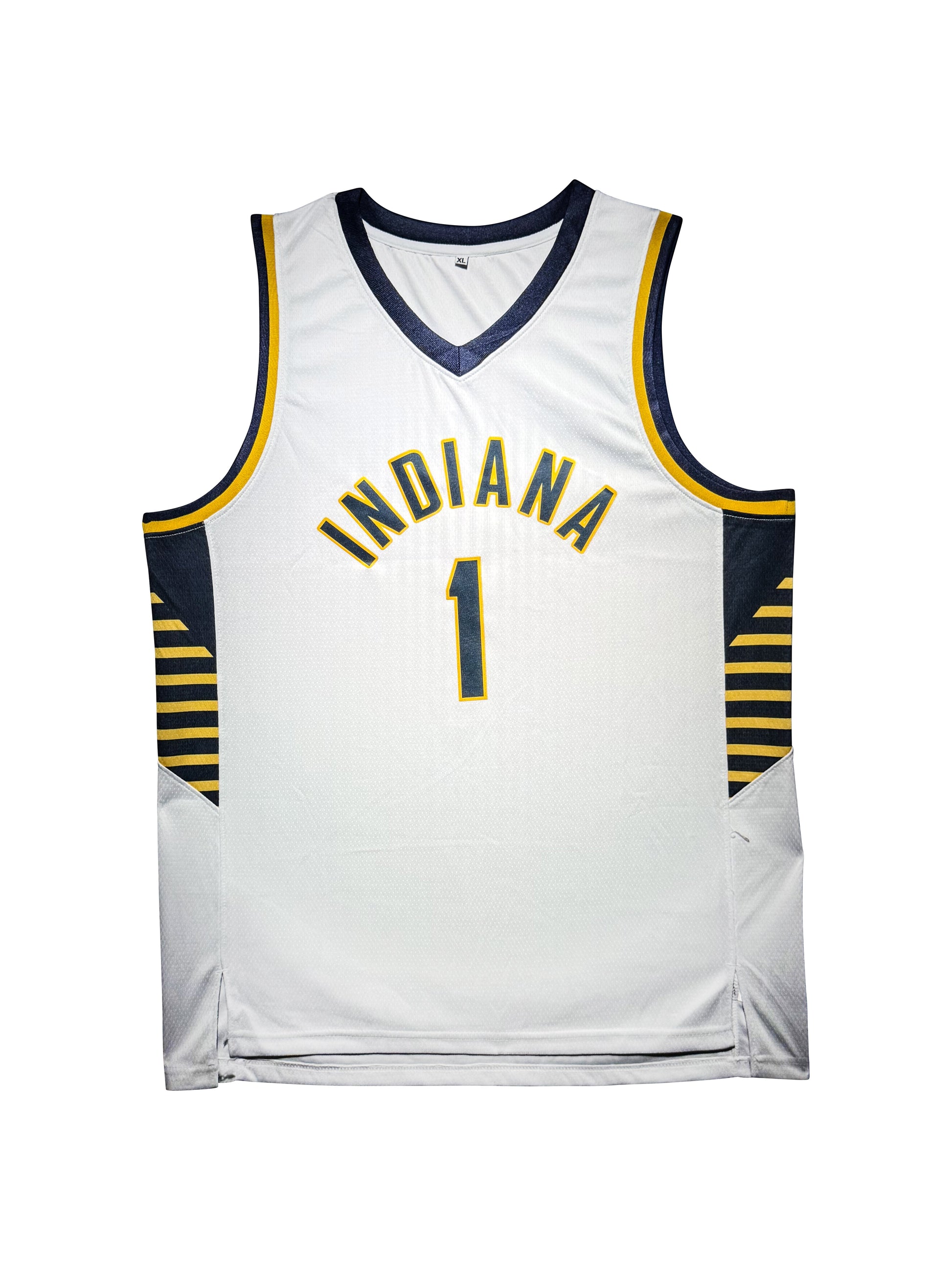 Maillot Custom Exterieur Indiana Pacers signe par Obi Toppin  certifie par Beckett authentic-signatures