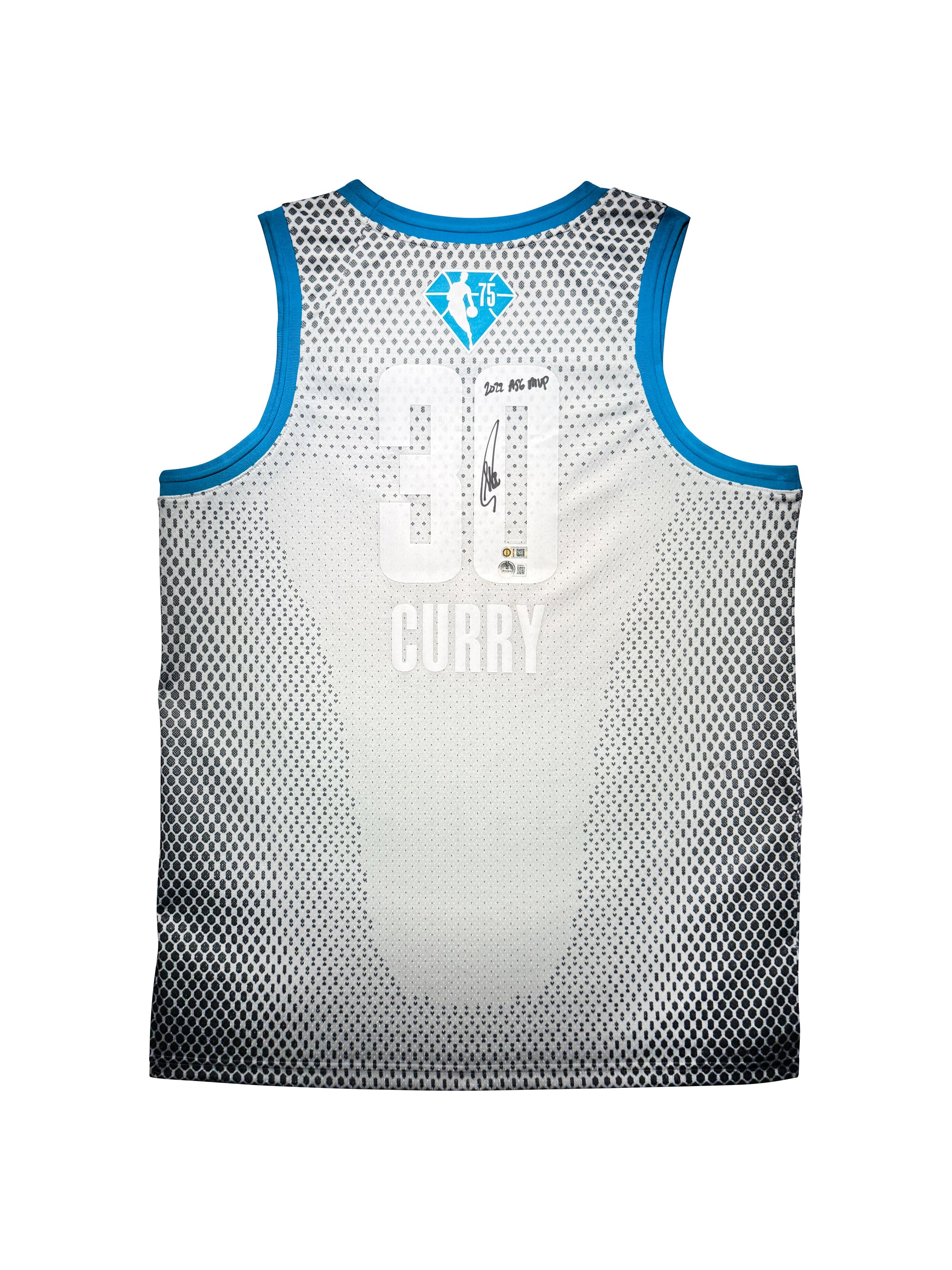 Maillot "2022 ASG MVP" Authentique All Star Game 2022 75th  anniversaire signé par Stephen Curry certifie par Beckett and Steph Curry authentic-signatures