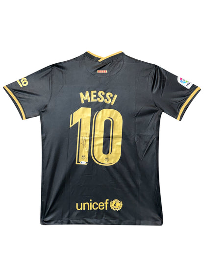 Maillot Authentique FC Barcelone saison 2020-2021 signé par Lionel Messi et certifié par Beckett authentic-signatures