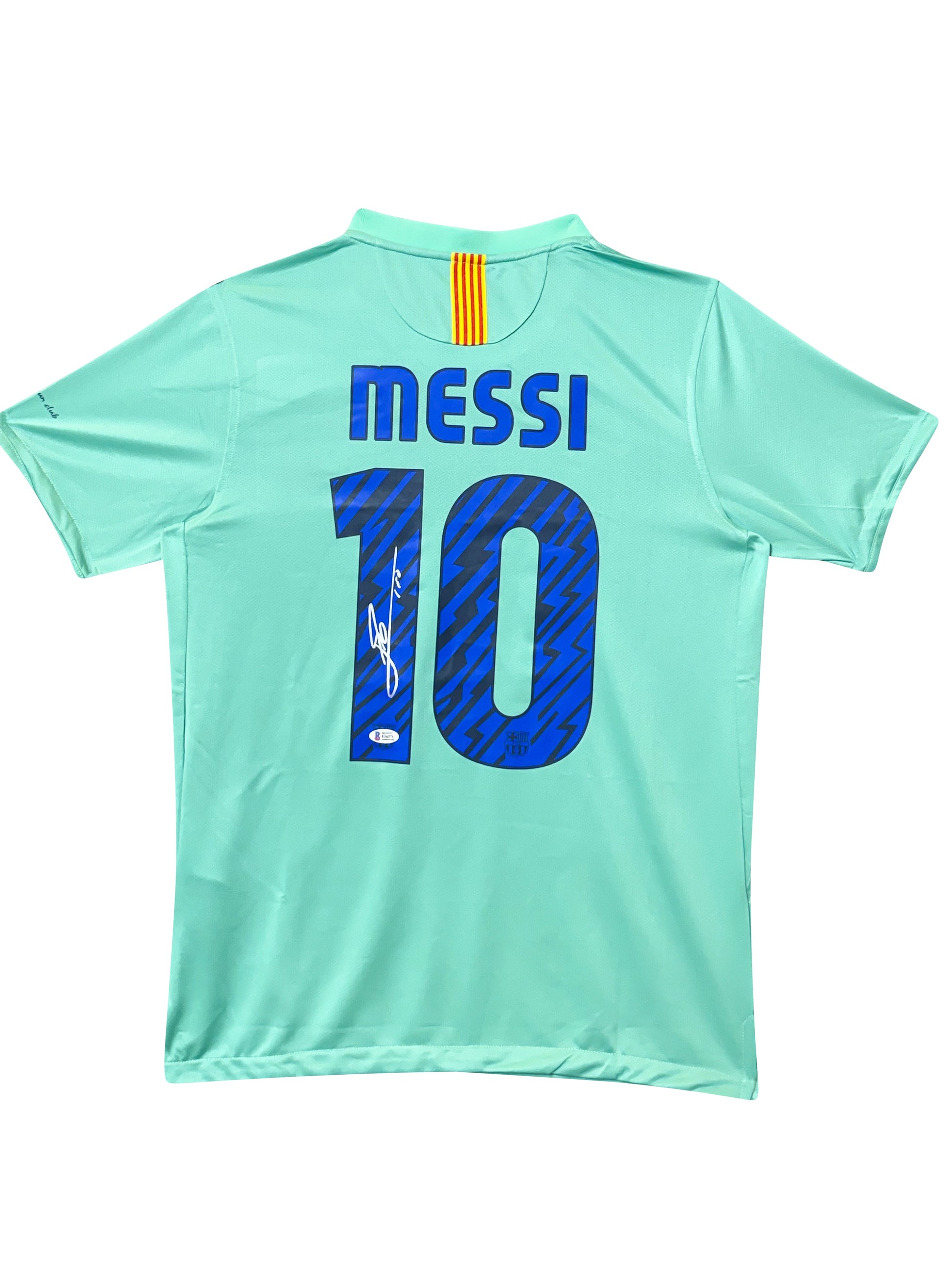 Maillot Authentique FC Barcelone saison 2010-2011 signé par Lionel Messi et certifié par Beckett authentic-signatures