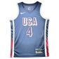 Maillot Authentique Exterieur Team USA Edition Jeux Olympiques Paris 2024 signe par Stephen Curry et certifie par JSA