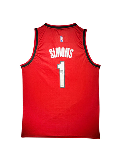 Maillot Authentique Portland Trail blazers signe par Anfernee Simons certifie par PSA
