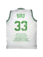 Maillot "Stats Carreer"Custom Domicile signe par Larry Bird certifie par Beckett et Larry Bird authentic-signatures