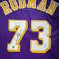Maillot Custom Exterieur Los Angeles Lakers signe par Dennis Rodman certifie par AWM authentic-signatures