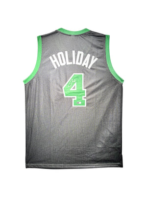 Maillot Custom Exterieur signe par Jrue Holiday certifie par Beckett