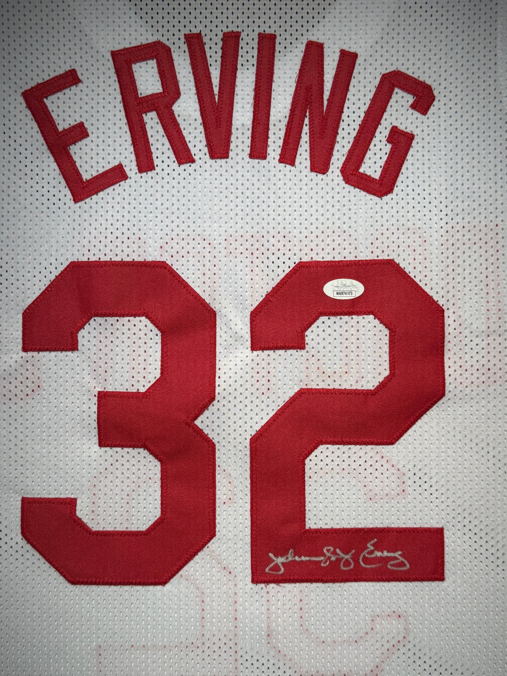 Maillot "DOCTOR J"Custom Domicile Philapelphia 76ers signe par Julius Erwing certifie par JSA authentic-signatures
