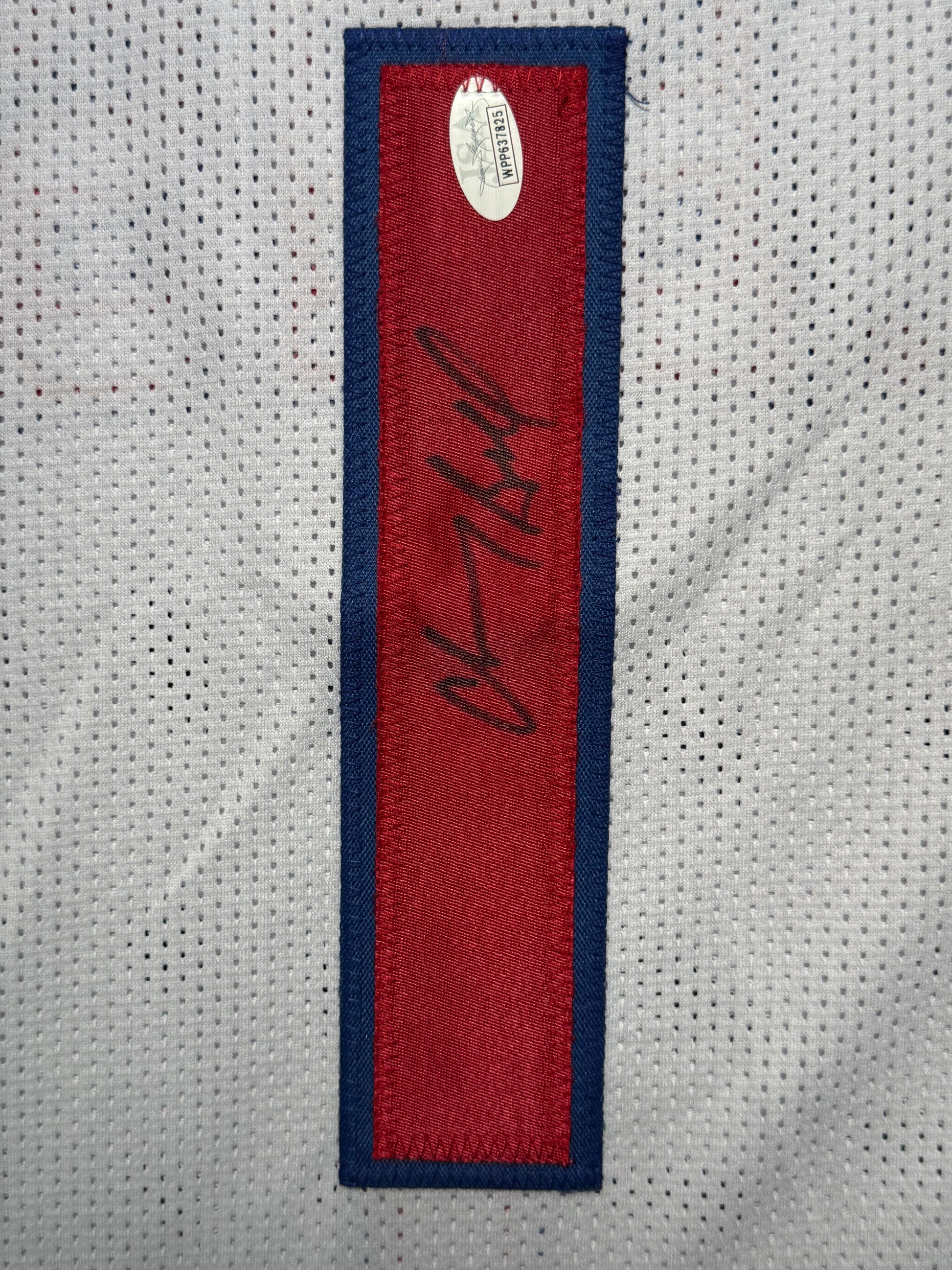 Maillot Custom Domicile signe par Chauncey Billups avec Stats de Carriere certifie par JSA authentic-signatures