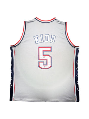 Maillot Custom Brooklyn Nets signe par Jason Kidd et certifie par Beckett