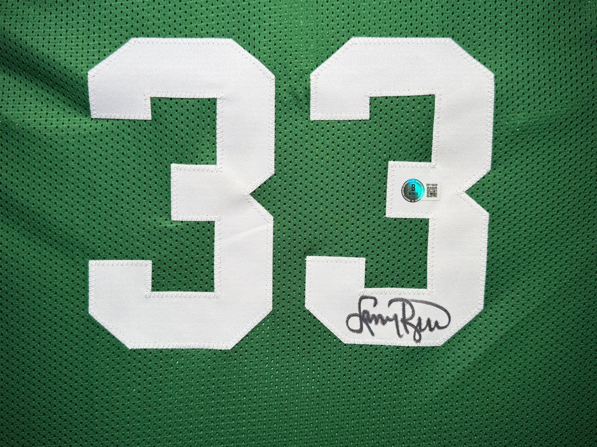 Maillot Custom Domicile signe par Larry Bird certifie par Beckett authentic-signatures