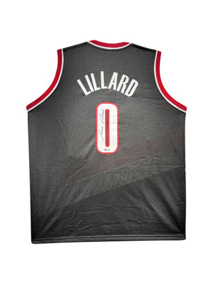 Maillot Custom Portland Trail blazers signe par Damian Lillard certifie par Damian Lillard