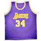 Maillot Custom Exterieur Los Angeles Lakers signe par Shaquille O'Neal certifie par Beckett