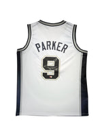 Maillot Custom Exterieur San Antonio Spurs signe Tony parker certifie par AWM authentic-signatures