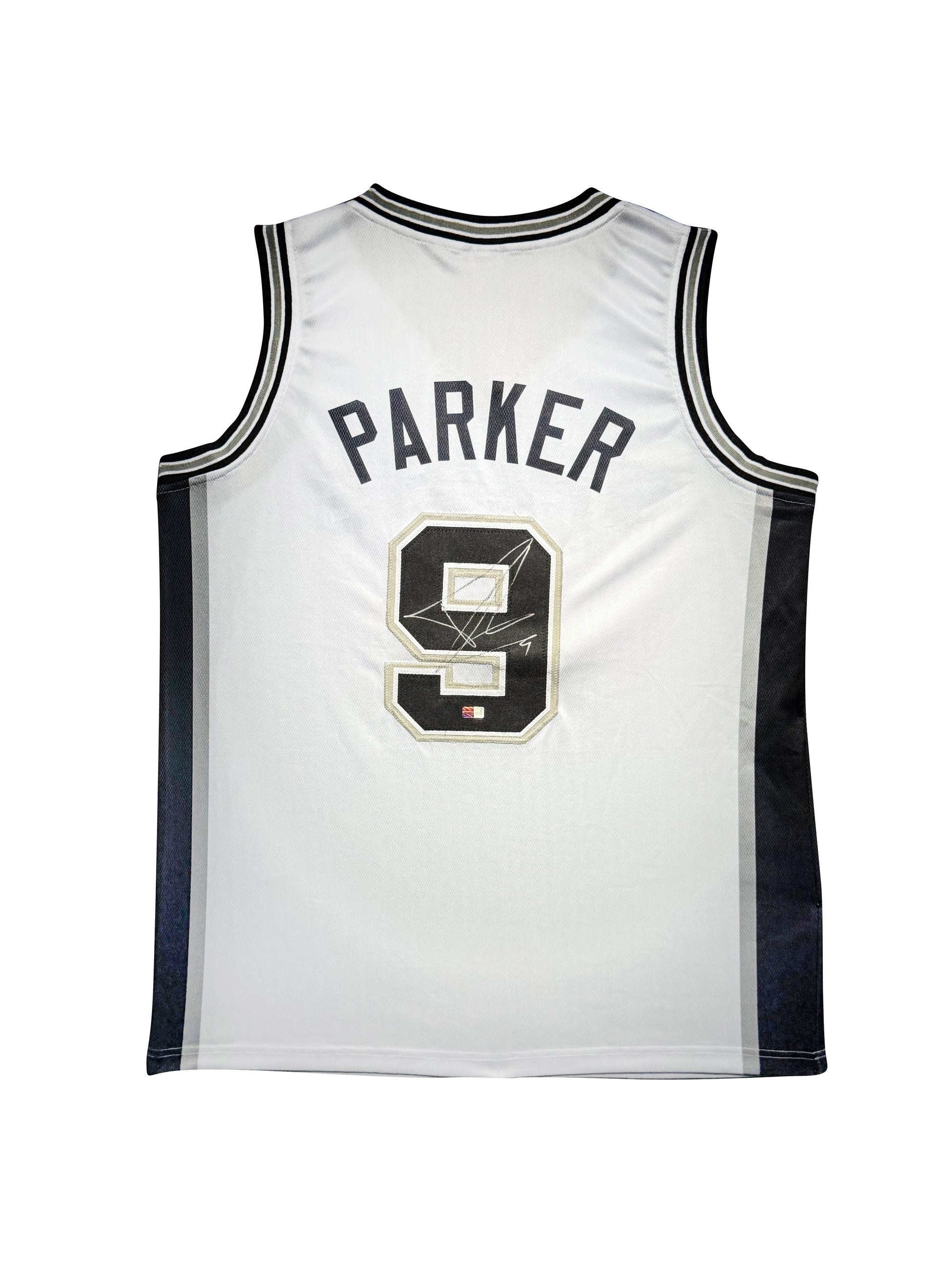 Maillot Custom Exterieur San Antonio Spurs signe Tony parker certifie par AWM authentic-signatures