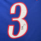Maillot Custom Exterieur Philapelphia 76ers signe avec les Statistiques de Carrière par Allen Iverson certifie par JSA authentic-signatures