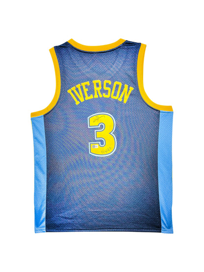 Maillot "11xAS" Custom Domicile Denver Nuggets signe par Allen Iverson certifie par Beckett authentic-signatures