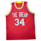 Maillot "THE DREAM" Custom Domicile Houston Rockets signe avec statistiques de carrière par Hakeem Olajuwon certifie par JSA authentic-signatures