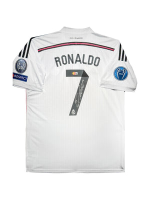 Maillot Domicile signe par Cristiano Ronaldo Real Madrid CF 2014-15 Certifie par Beckett