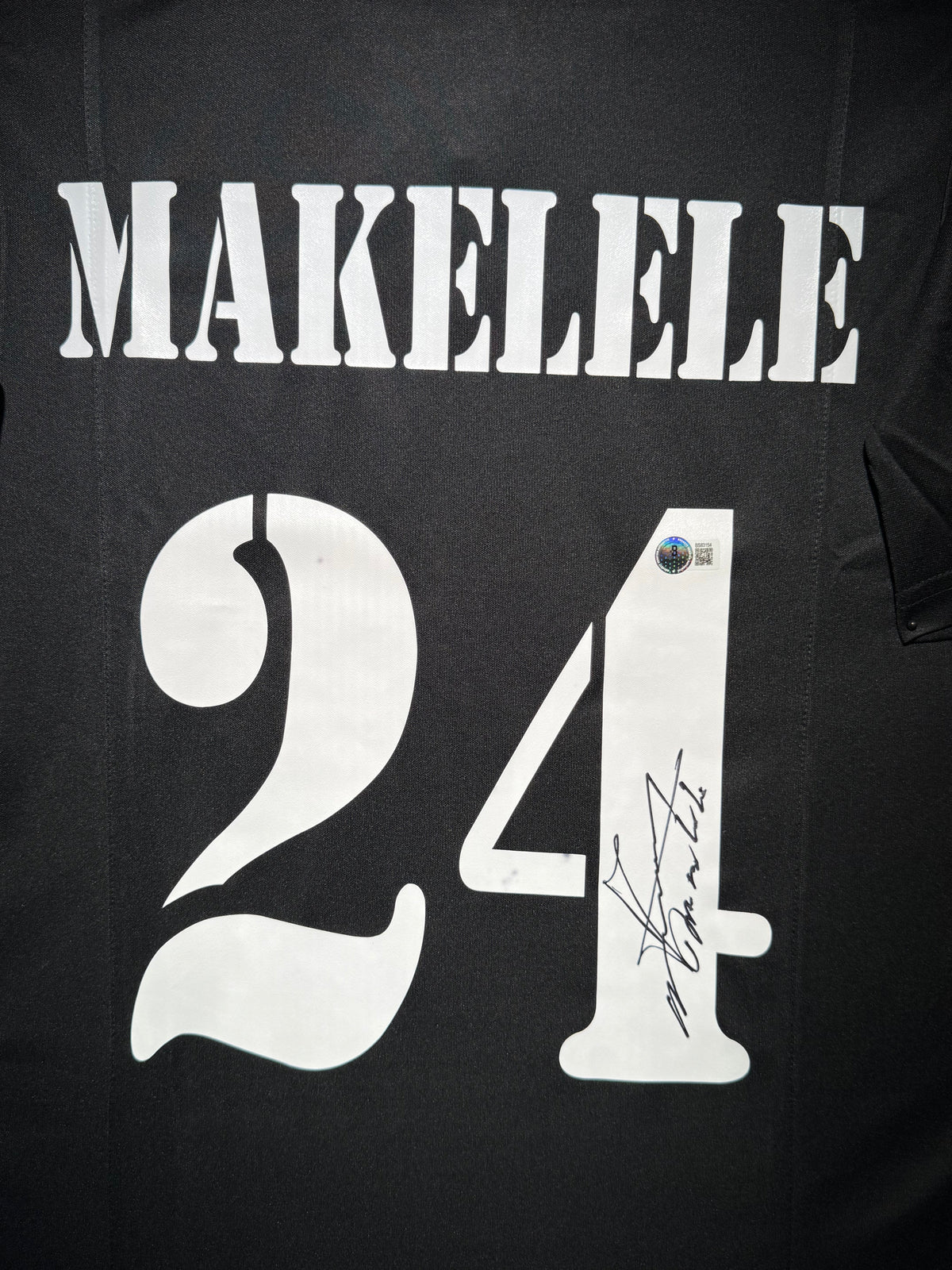 Claude Makelele Signed Away 2002-03 Real Madrid Jersey, Certified by Beckett authentic-signatures Football Authentic Signa...