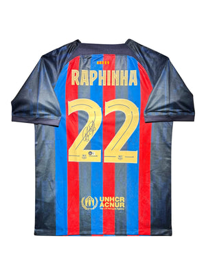 Maillot Domicile signe par Raphinia  Fc Barcelone 2022-23 Certifie par Beckett