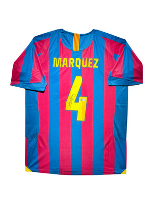 Maillot Domicile signe par Raphael Marquez Fc Barcelone 2009-2010 Certifie par Beckett