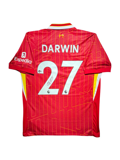 Maillot  Domicile signe par Darwin Nunez Liverpool FC 2024-25 Certifie par Beckett