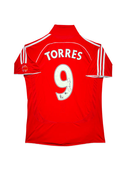 Maillot Finale Champions League 2007 Domicile signe par Fernando Torres Liverpool FC Certifie par Beckett