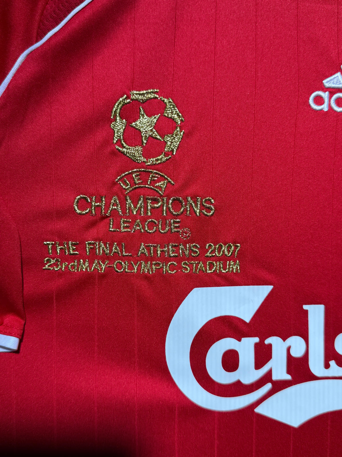 Fernando Torres Signed Home Champions League Final 2007 Liverpool Jersey, Certified by Beckett authentic-signatures Footba...