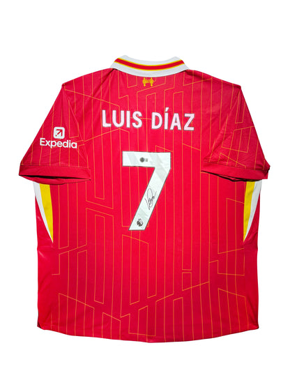Maillot Domicile signe par Luis Diaz Liverpool  FC 2023-24 Certifie par Beckett authentic-signatures