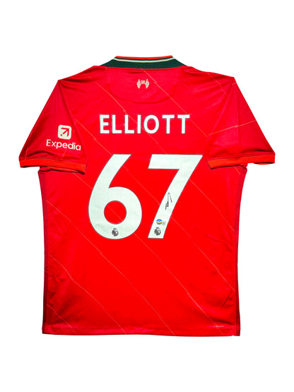 Maillot Domicile signe par Harvey Elliott Liverpool FC 2022-23 Certifie par Beckett