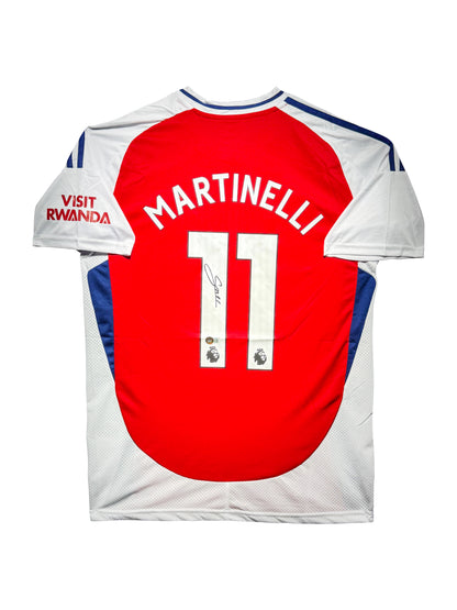 Maillot Domicile signe par Gabriel Martinelli  Arsenal FC 2022-23 Certifie par Beckett